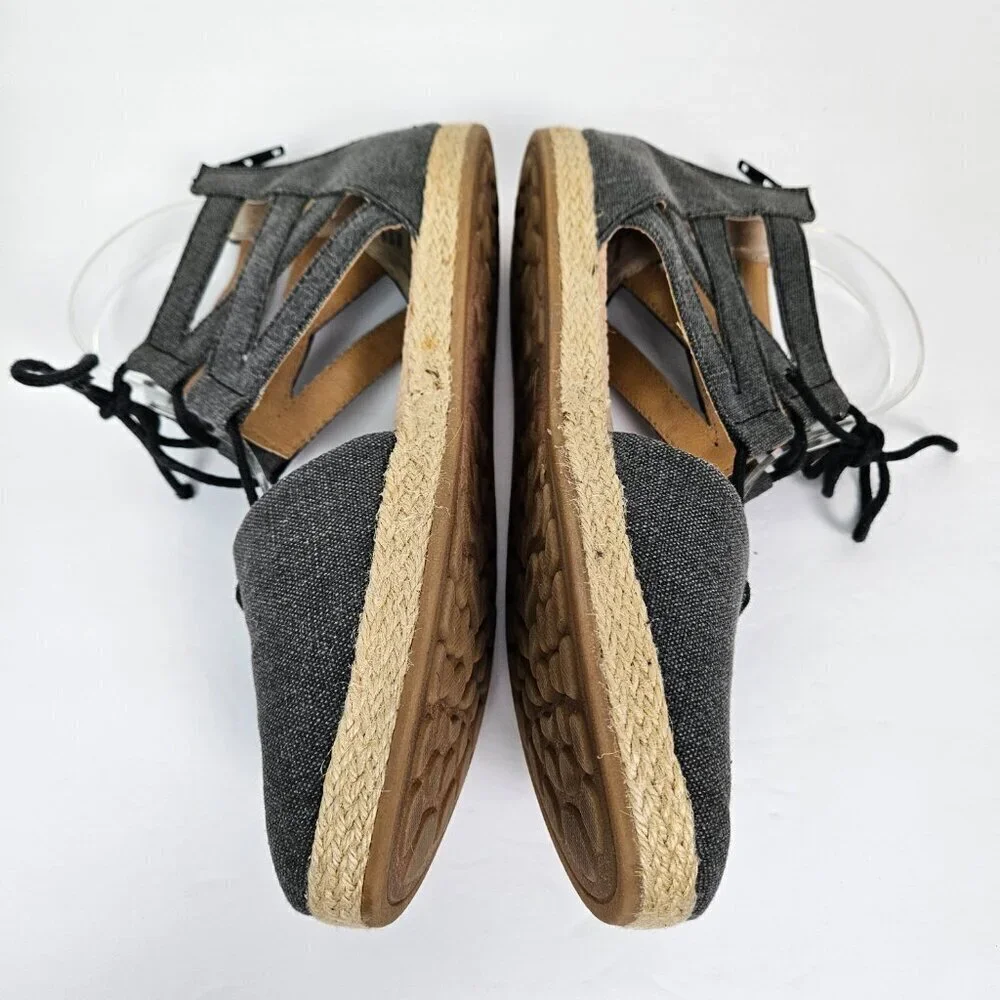 BOC Born Concept Lucy Gray Lace Up Tie Gladiator Espadrille Flat 8